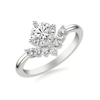 Lexi Diamond Chevron Engagement Ring