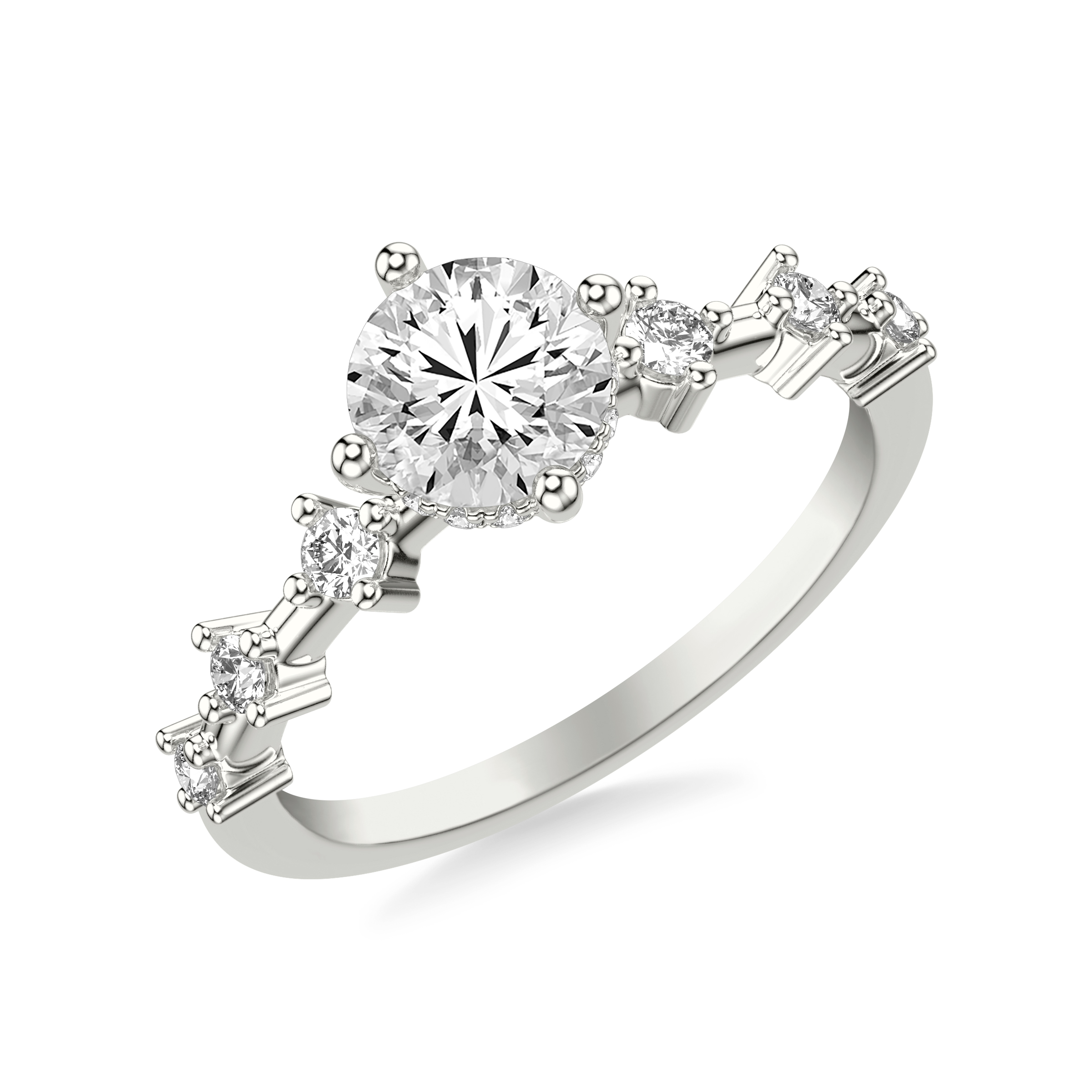 Chantal Hidden Halo Engagement Ring