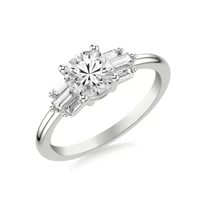 Yasmin Baguette Diamond Engagement Ring