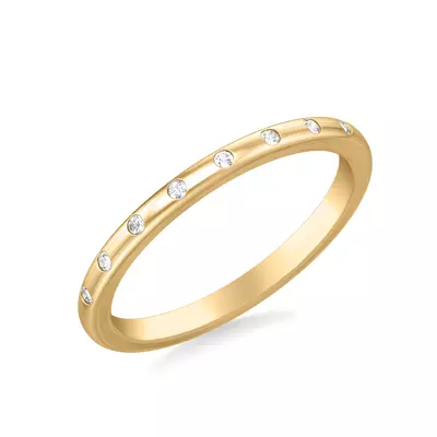 Alondra Brushed Finish Diamond Band