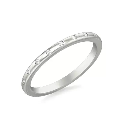 Alondra Brushed Finish Diamond Band