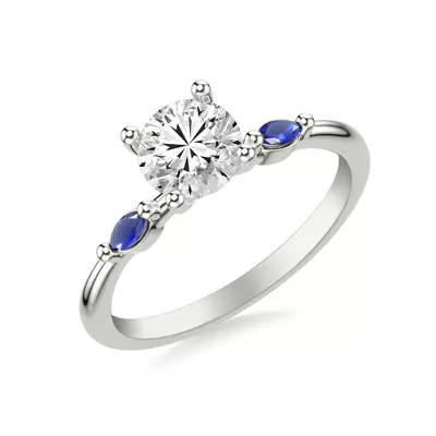 Ophelia Sapphire Accent Engagement Ring