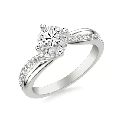Celine Diamond Twist Engagement ring