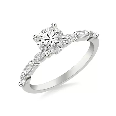 Lavinia Hidden Halo Engagement Ring