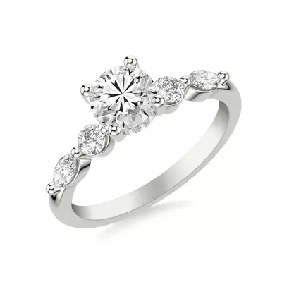 Deirdre Luxe Hidden Halo Engagement Ring