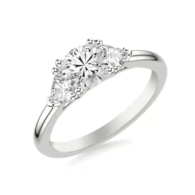 Maura Trillion Lab Three Stone Engagement Ring (0.50 ctw)