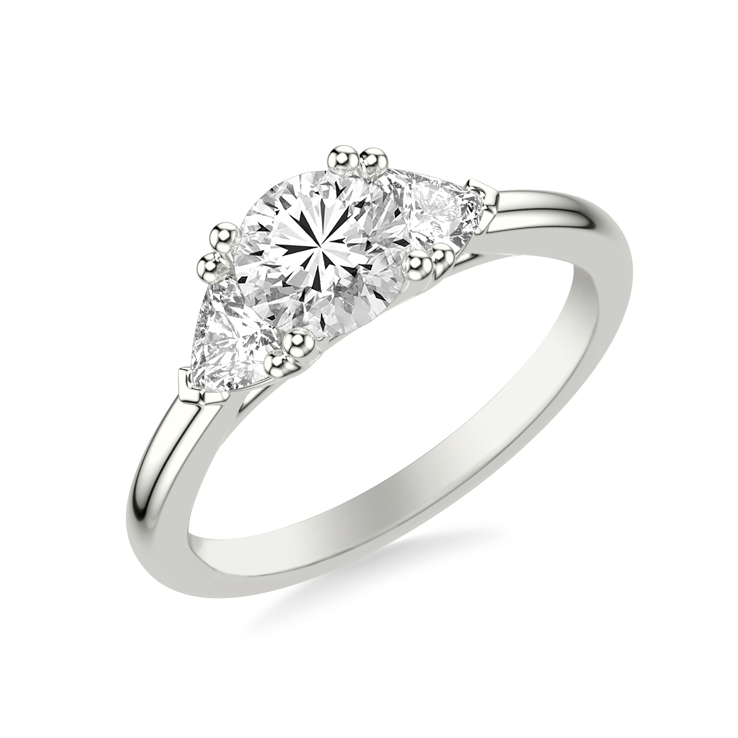 Maura Trillion Lab Three Stone Engagement Ring (0.50 ctw)