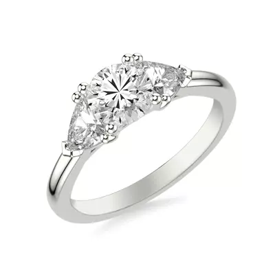 Maura Trillion Lab Three Stone Engagement Ring (1.00 ctw)