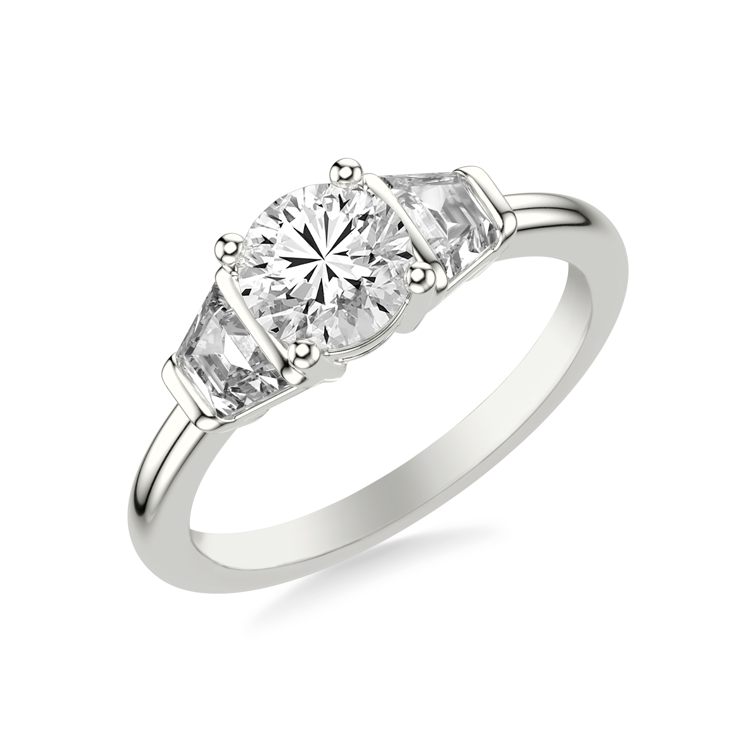 Charlene Trapezoid Lab Three-Stone Engagement Ring (0.50 ct. tw.)