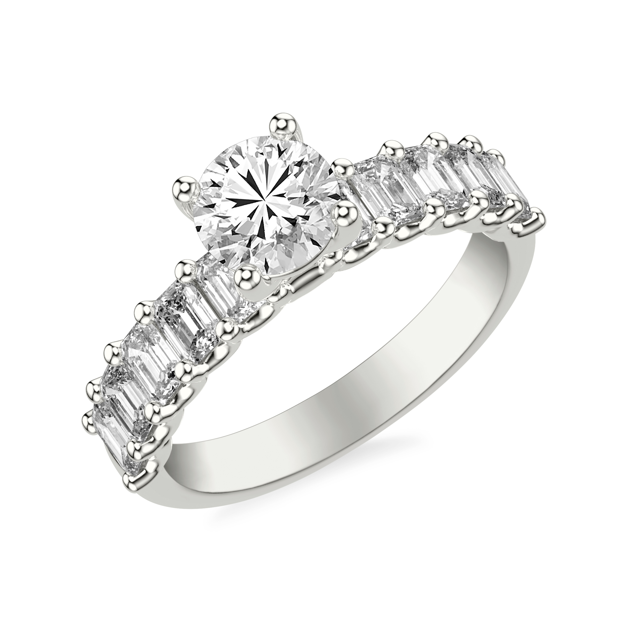 Deanna Emerald-Cut Lab Engagement Ring