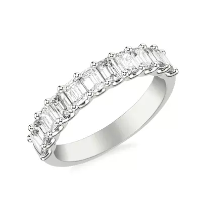 Deanna Emerald-Cut Lab Band 