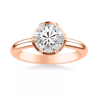 Domo Bezel Solitaire Engagement Ring