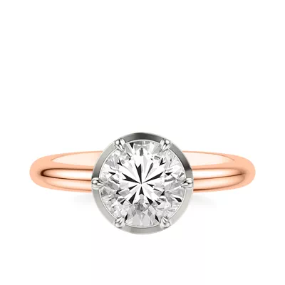 Domo Bezel Solitaire Engagement Ring