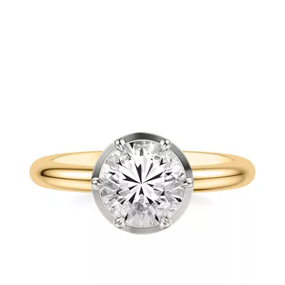 Domo Bezel Solitaire Engagement Ring