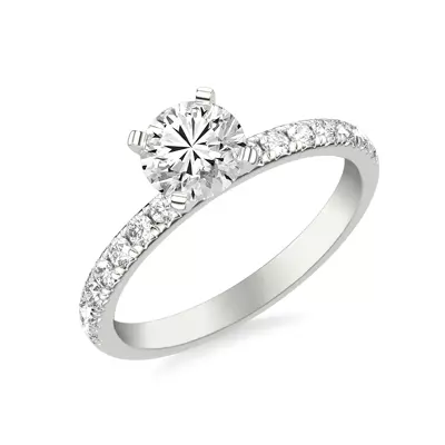 Morven Pavé Diamond Accent Engagement Ring
