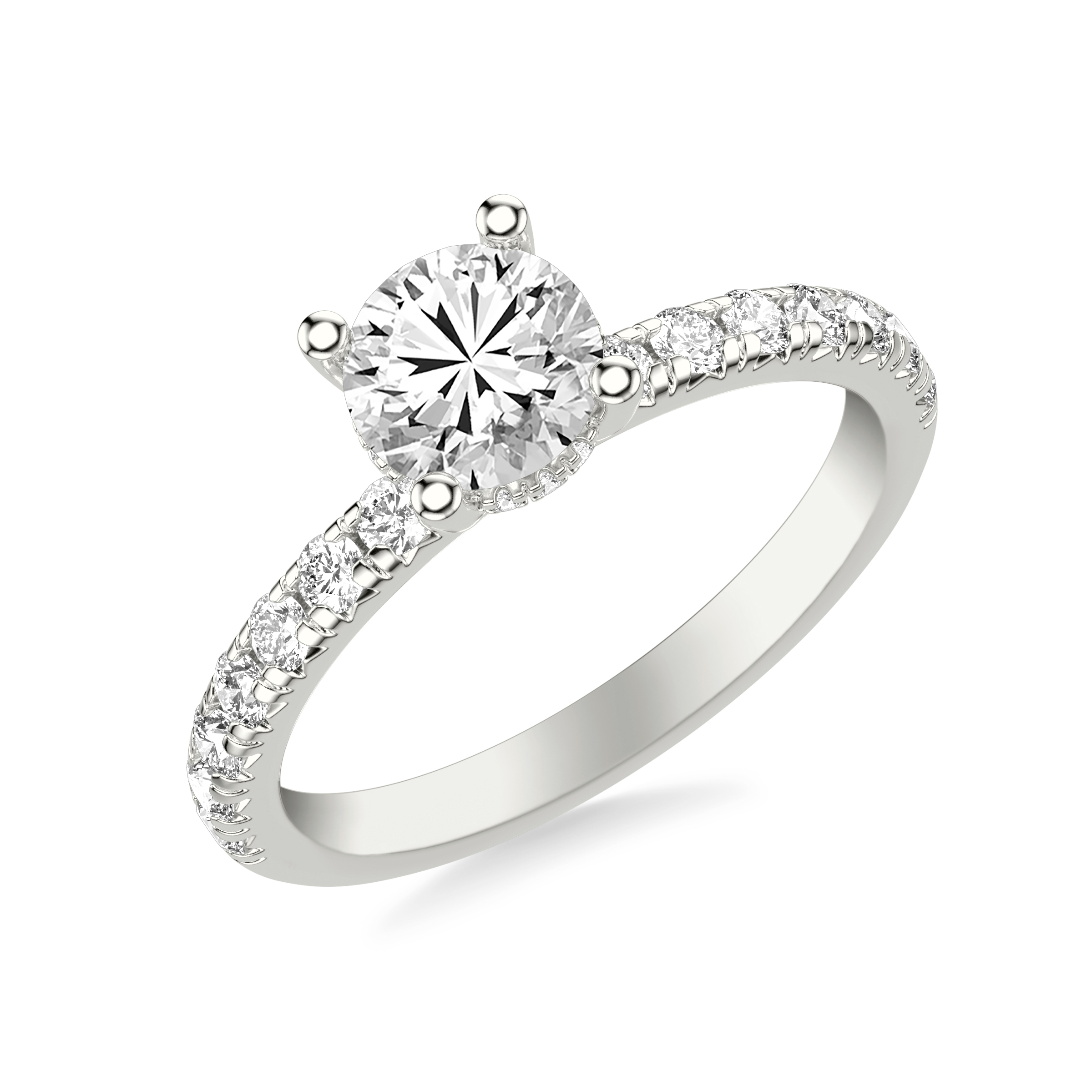 Alma Hidden Halo Pavé Engagement Ring