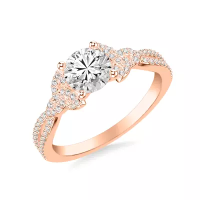Aoife Trinity Pavé Engagement Ring