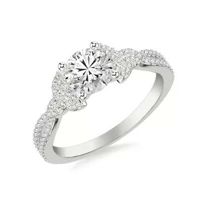 Aoife Trinity Pavé Engagement Ring