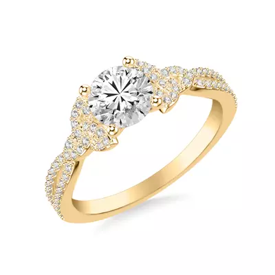 Aoife Trinity Pavé Engagement Ring