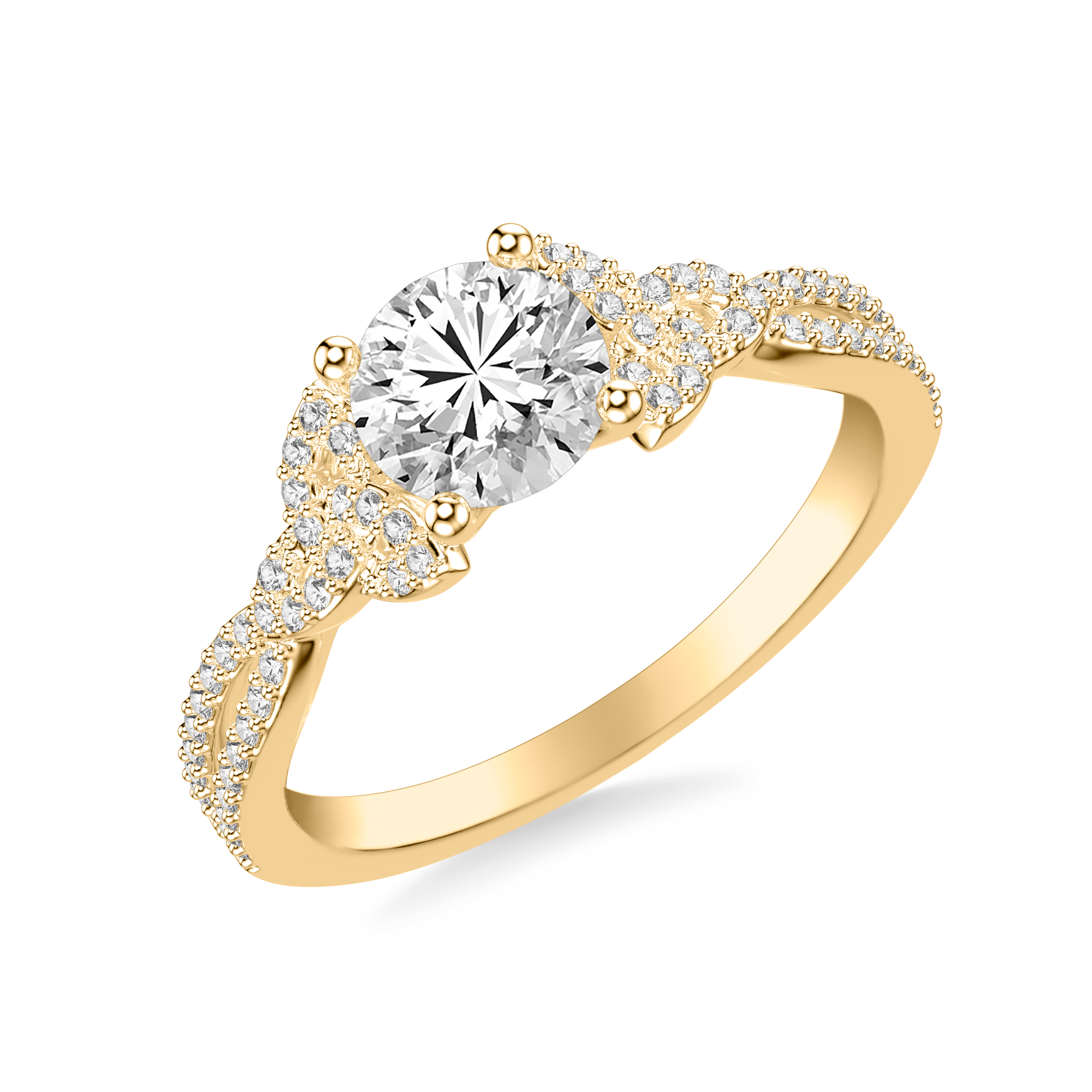Aoife Trinity Pavé Engagement Ring