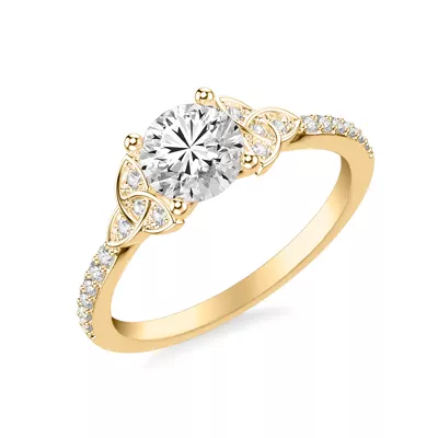 Shelley Trinity Pavé Engagement Ring