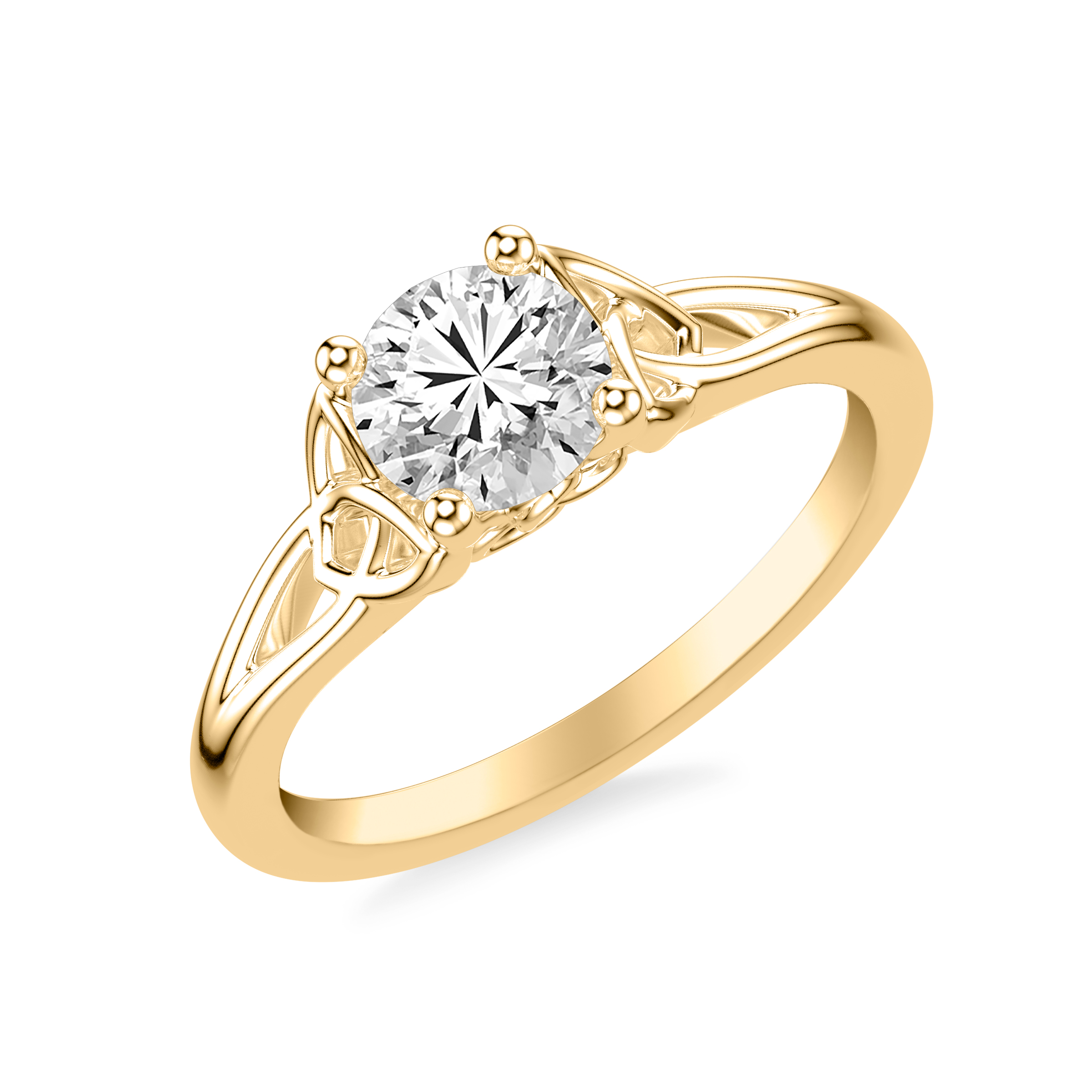 Siobhan Trinity Solitaire Engagement Ring