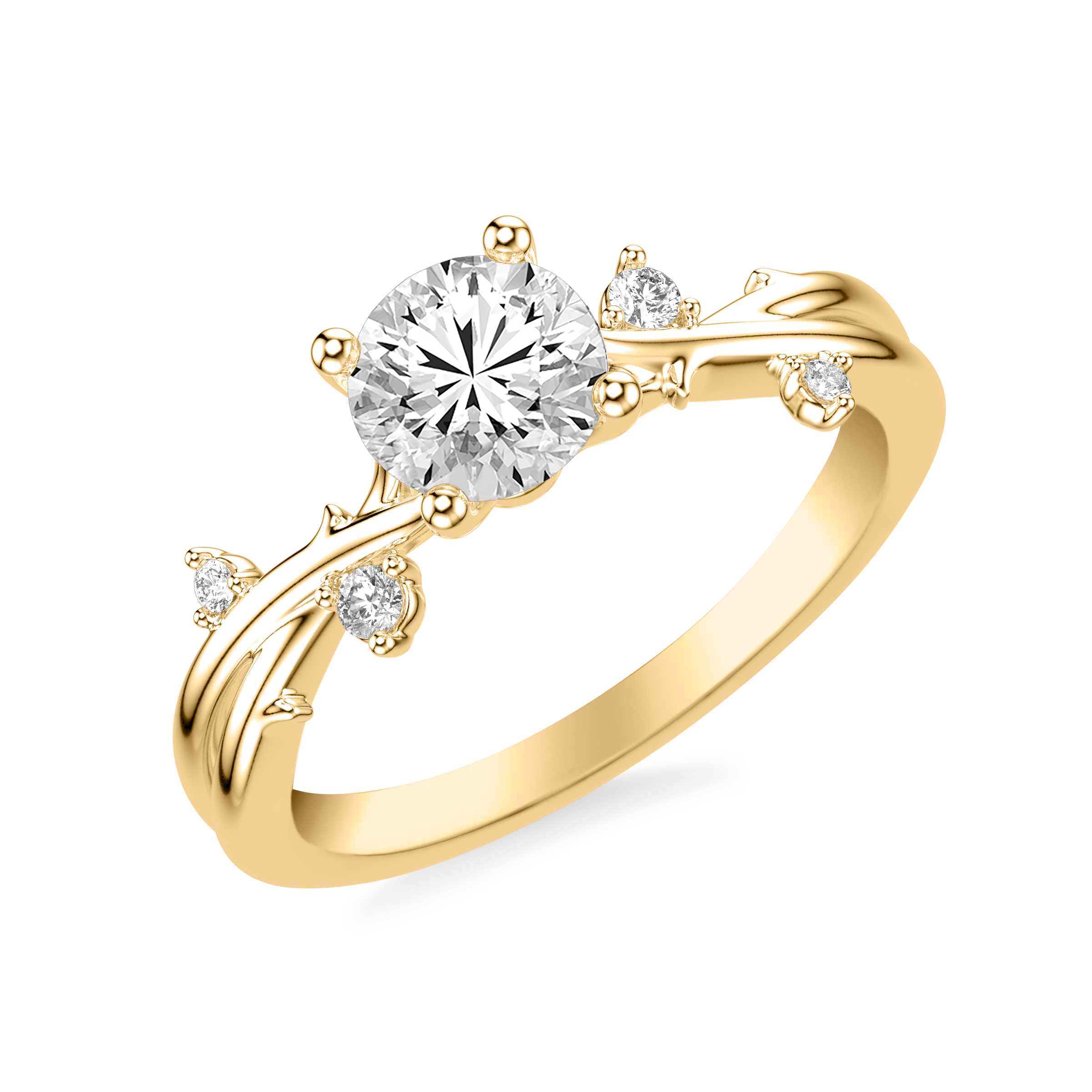 Brianna Twisting Diamond Vine Engagement Ring