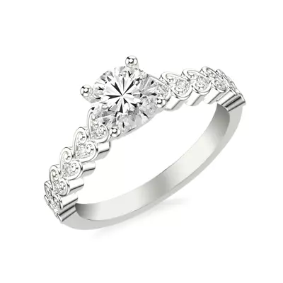 Corazon Pavé Engagement Ring
