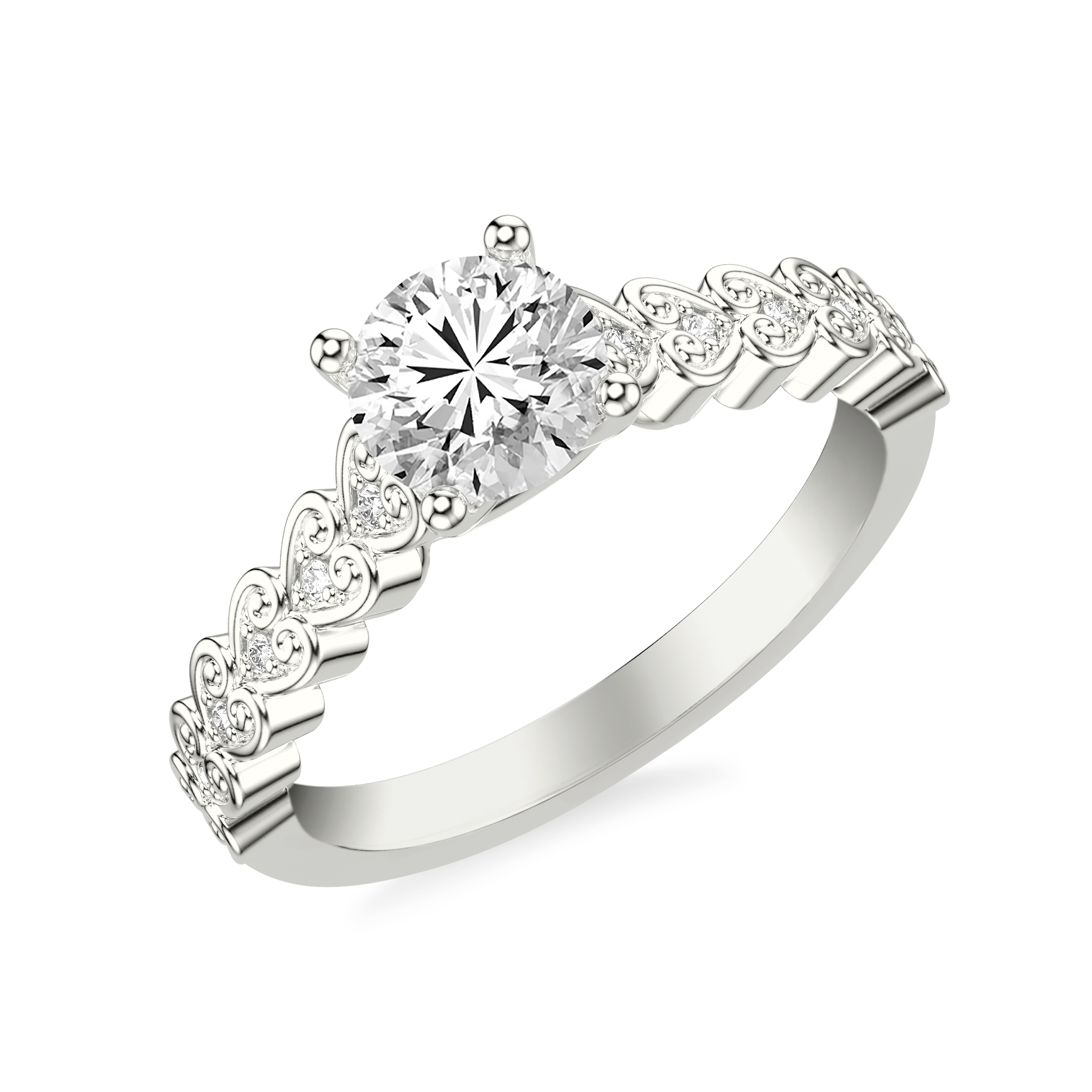 Corazon Pavé Engagement Ring