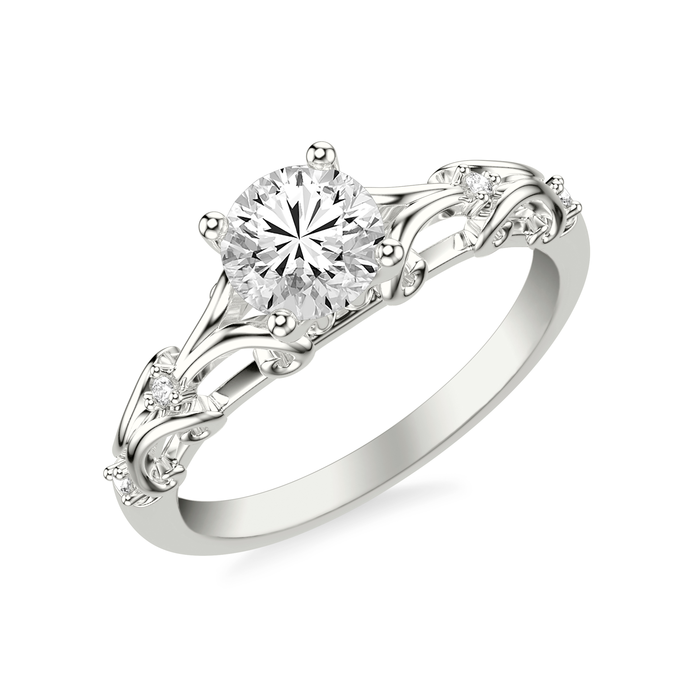 Suri Pavé Wave Engagement Ring
