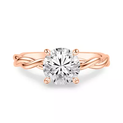 Whitely Twist Hidden Halo Lab Engagement Ring