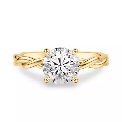 Whitely Twist Hidden Halo Lab Engagement Ring