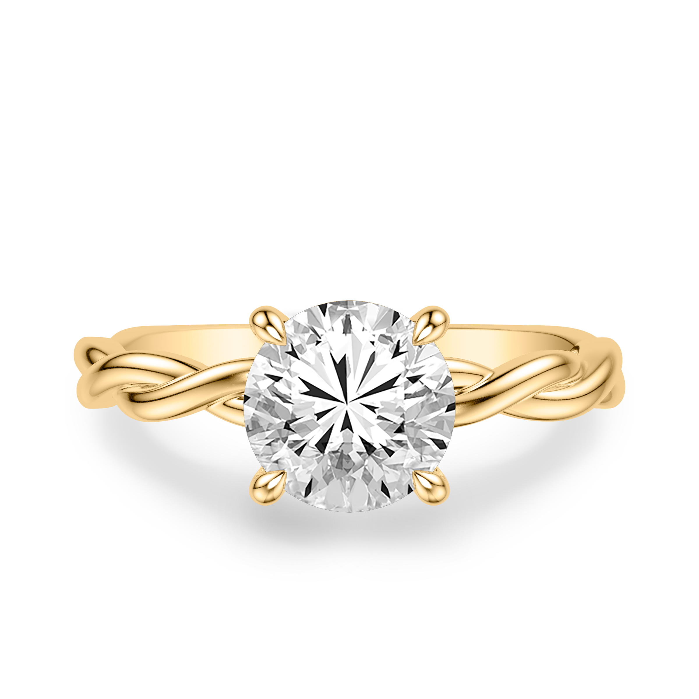 Whitely Twist Solitaire Engagement Ring