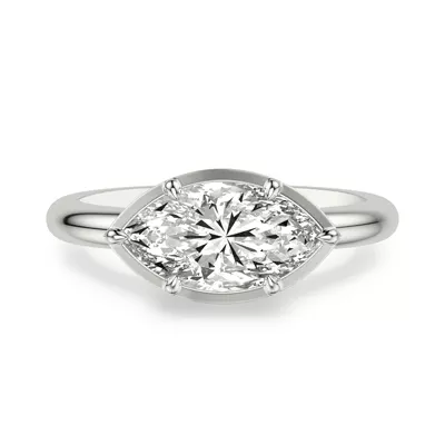 Domo East-West Bezel Solitaire Engagement Ring