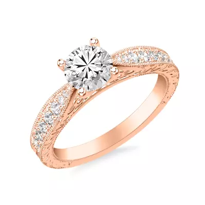 Kensie Hand-Engraved Engagement Ring