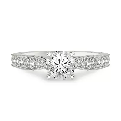 Kensie Hand-Engraved Engagement Ring