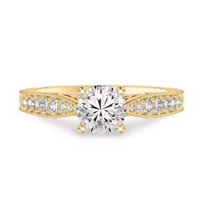 Kensie Hand-Engraved Engagement Ring