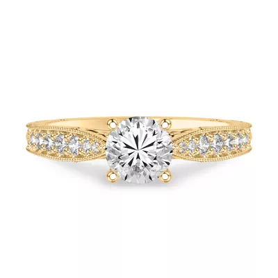 Kensie Hand-Engraved Engagement Ring