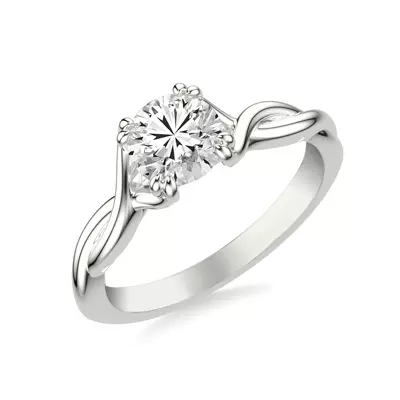 Jolie Ribbon Twist Solitaire Engagement Ring