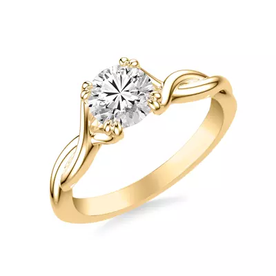 Jolie Ribbon Twist Solitaire Engagement Ring