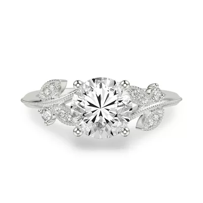 Florant Primrose Hidden Halo Lab Engagement Ring