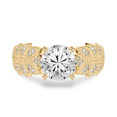 Florant Laurel Vintage Lab Engagement Ring