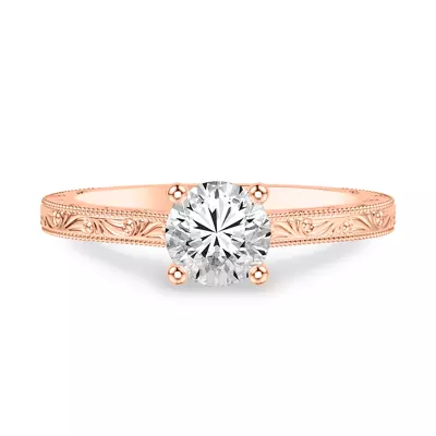 Islay Hand-Engraved Solitaire Engagement Ring