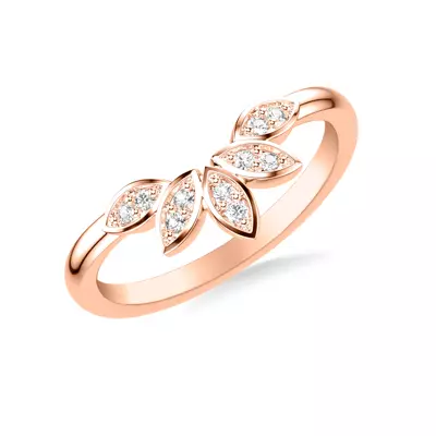 Floral Petal Diamond Band