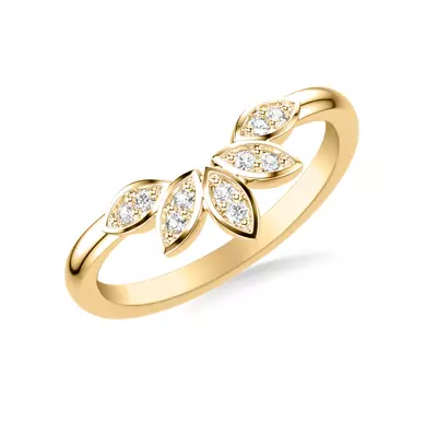 Floral Petal Diamond Band