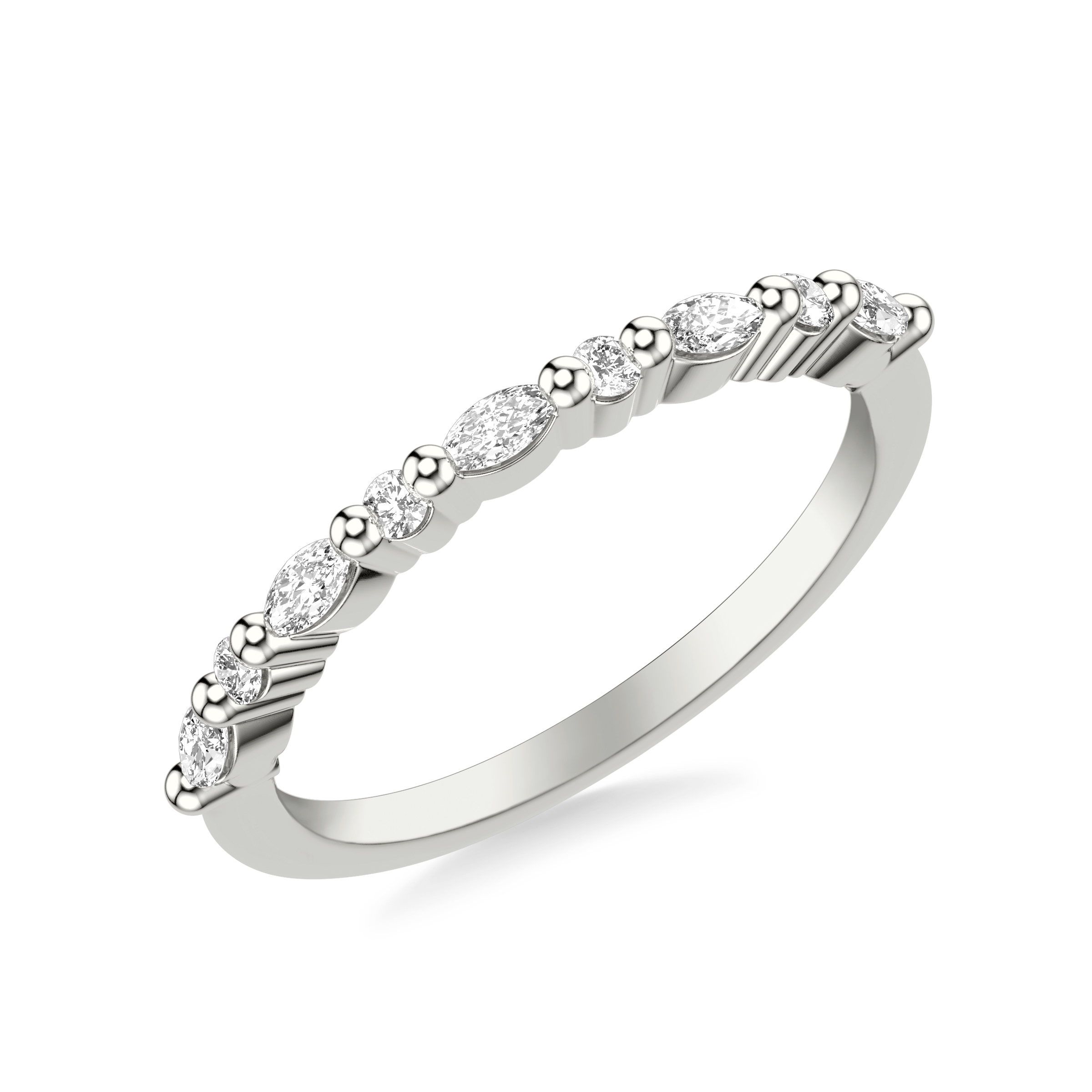 Petite Round and Marquise Diamond Band (1/3 ct. tw.)