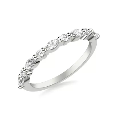 Round and Marquise Diamond Band (1/2 ct. tw.)