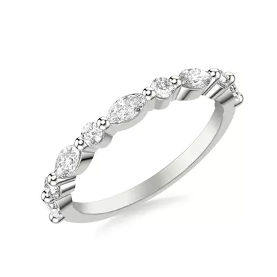 Deluxe Round and Marquise Diamond Band (3/4 ct. tw.)