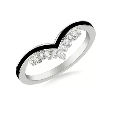 Diamond And Ceramic Tiara Band