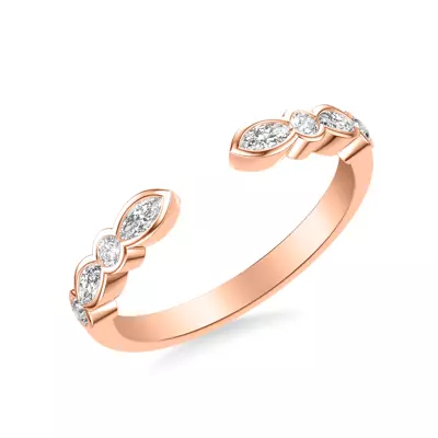 Bellamy Marquise And Round  Bezel Open Band